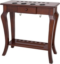 Bluewave Deluxe Floor Cue Rack - Walnut Finish