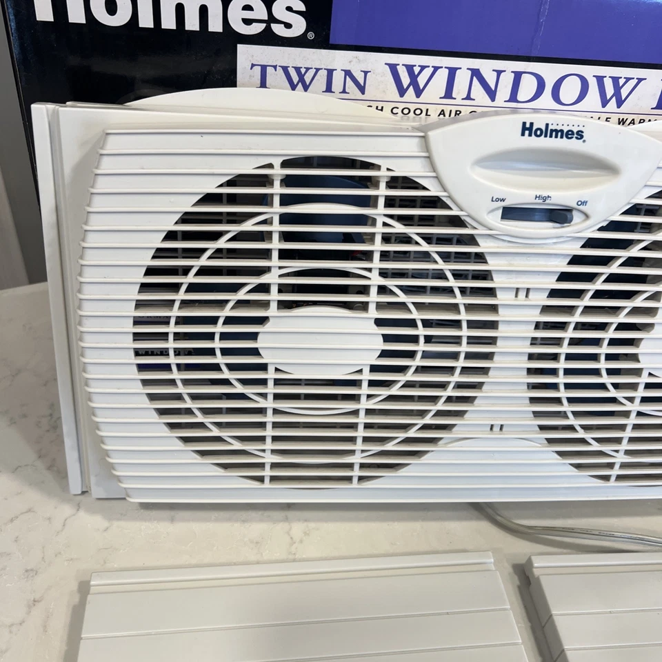 Holmes Hawf2021 Dual Blade Twin Window Fan One Touch Assorted Size White 2 Speed - Image 3 of 4