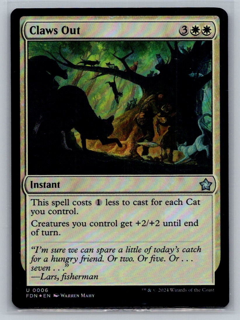 CLAWS OUT FOUNDATIONS 6 UNCOMMON FOIL MAGIC: THE GATHERING - NM/M