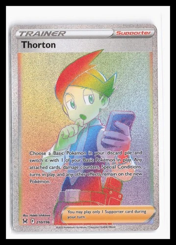 SWSH11: Lost Origin #210/196 Thorton (Secret) Secret Rare,Holo Pokemon JC