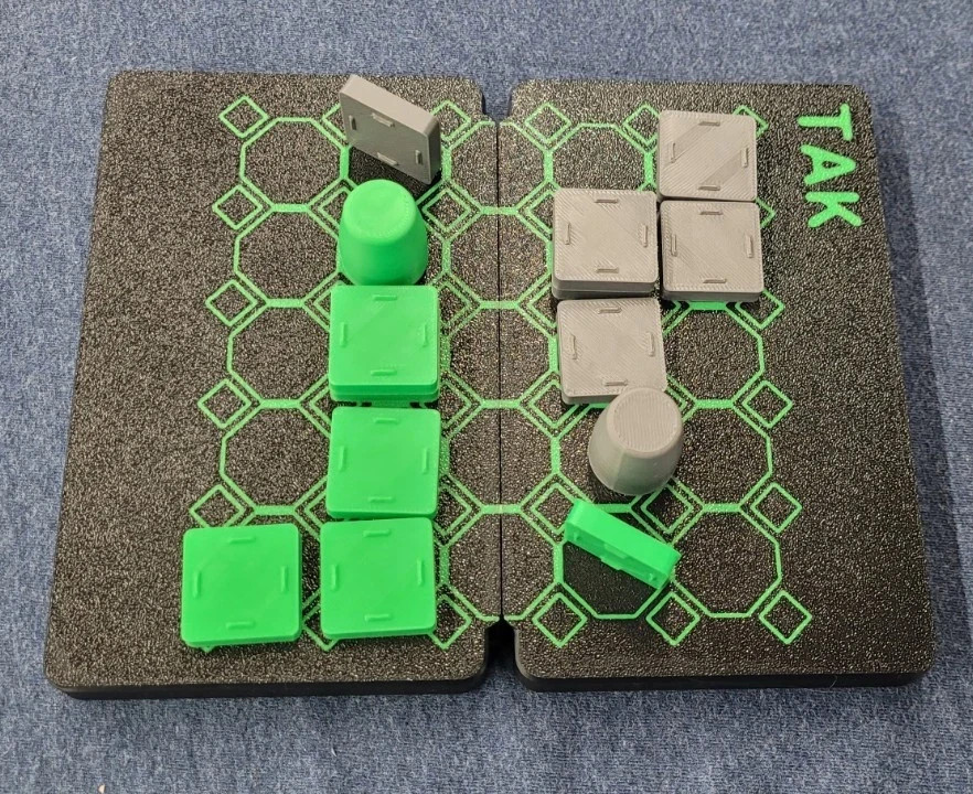 TAK Board Game 6x6 5x5 hybrid board - Classic strategy game - Any color!