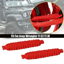 2Pcs Car Door Limiting Strap Rope Red for Jeep Wrangler YJ CJ TJ JK Accessories