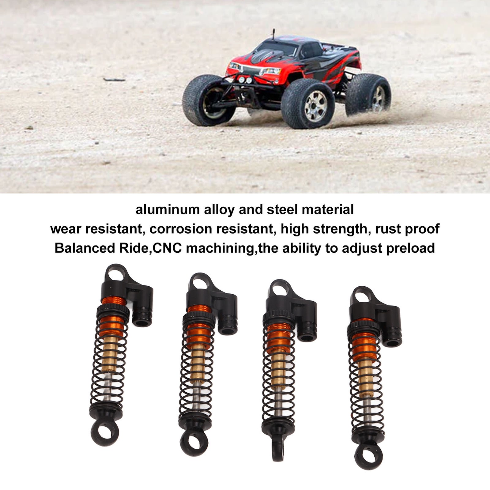 RC Shock Damper RC Threaded Tele For FCX24 1/18 1/24 Crawler BAJ