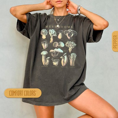 Aesthetic Mushroom Comfort Tee Nature Fungi Cottagecore Boho Vintage Gift
