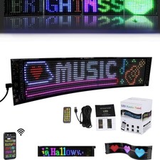 RGB LED Sign Scrolling Message Display Board Screen Programmable APP Control Car