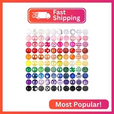 Huquary 100 Pcs 20mm Bubblegum Beads for Pens DIY Mixed, Mix Color