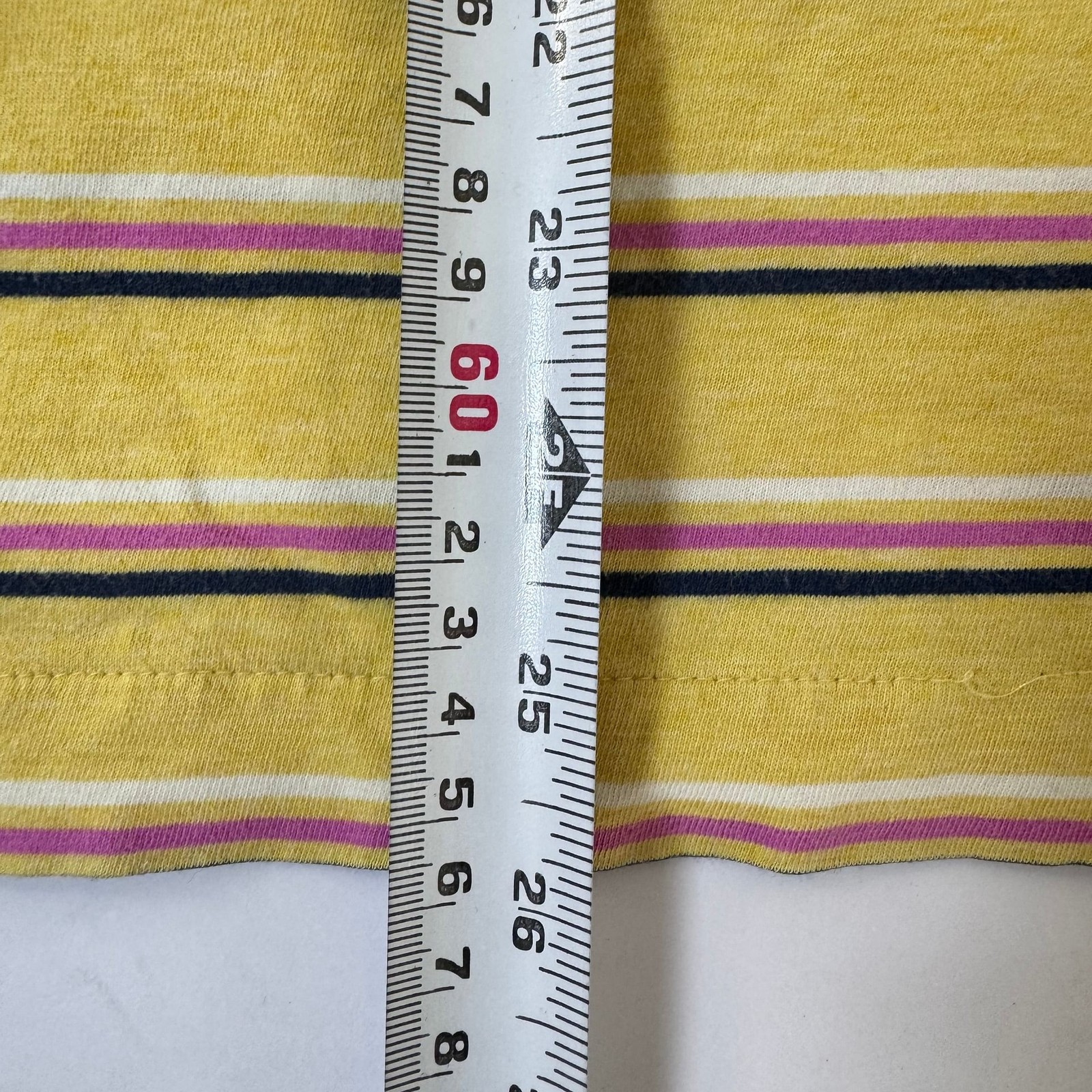 Patagonia Mens L Polo Shirt Yellow With Pink And White Stripes  thumbnail 4