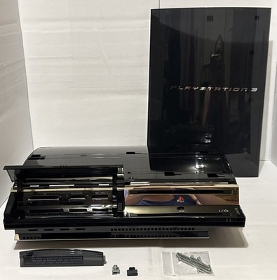 OEM Sony PS3 CECHA01 Complete Housing Set w Chrome Logo Plate Card Door Clean