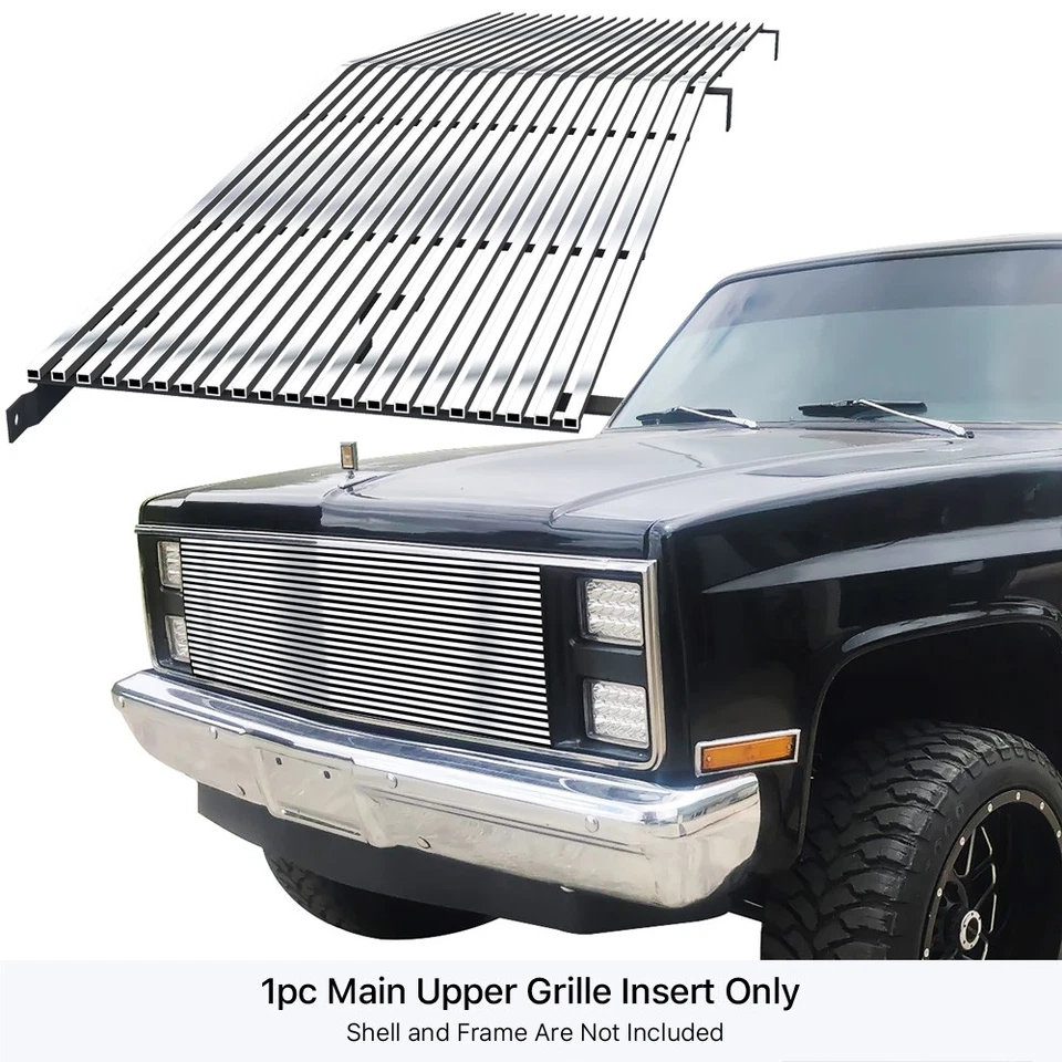 Se adapta a camioneta Chevy GMC C/K 1981-1987 superior principal acero inoxidable cromo rejilla de billet Foto 2 de 4