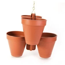 Sungmor Macetas colgantes con autorriego, macetas colgantes Rojo ladrillo