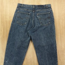 vtg usa made LEVI'S 550 fit white tab jeans 34 x 30 tag faded dark wash grunge