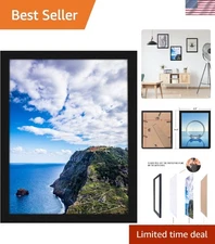 Luxurious 8x14 Black Photo Frame - Horizontal & Vertical Mounting Options