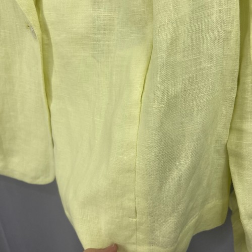 J.Jill Love Linen Unstructured Blazer Size Small Petite Bright Yellow NWT - Picture 8 of 9