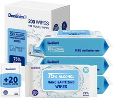 Advanced Large 75% Alcohol Hand Sanitizing Wipes, 4 Packs of 50 (200 Wipes) - pl