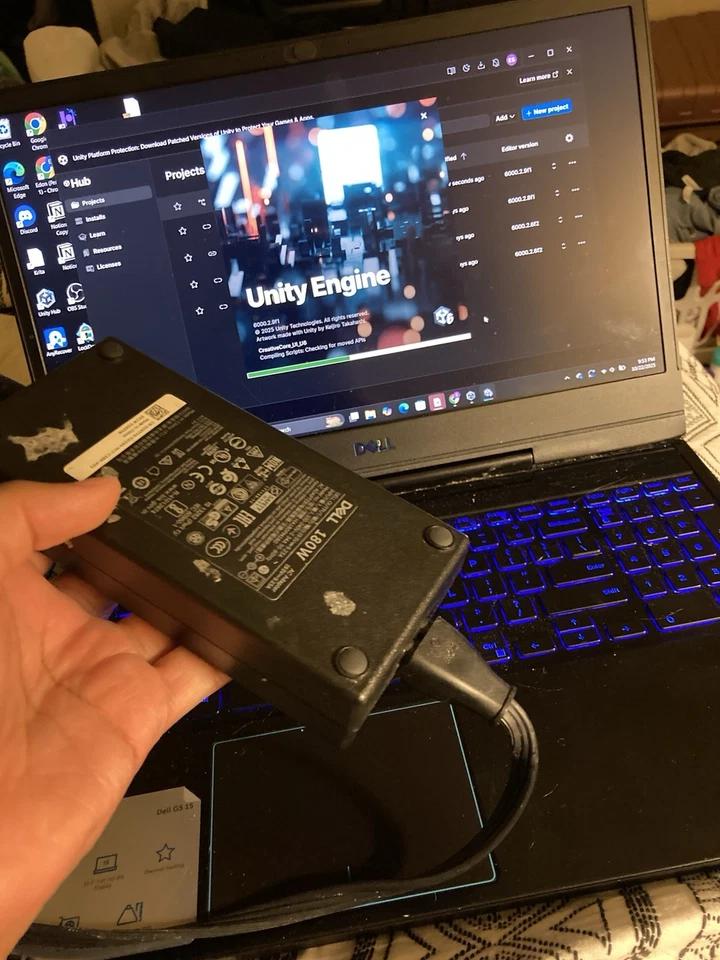 Laptop para juegos Dell G5 15 i7 9ª generación + cargador y cable Foto 2 de 4