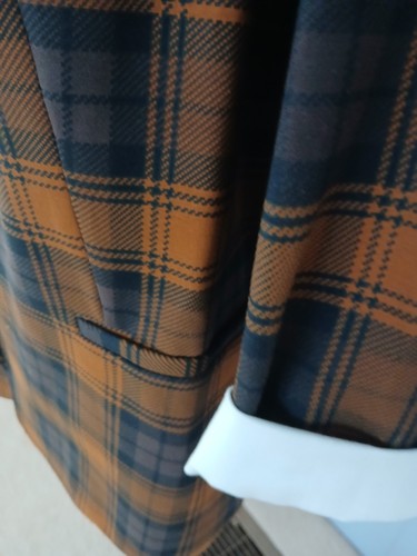 IMAN Womens Blazer Single Breasted Tartan Plaid Jacket Office Stretch 2X NWT.FL - Picture 3 of 11