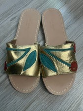 Kate Spade Leather slippers, Size 7 37 Cherry Golden