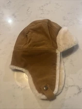 UGG Men’s Sheepskin & Suede Trapper Hat In Chestnut Colorway - OS Fits All  New