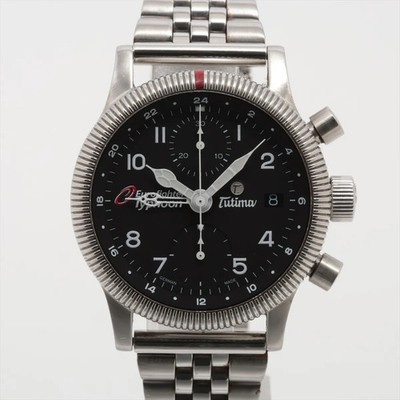 Tutima SS External SS AT black dial 780-59 Flieger Chrono Eurofighter typhoon