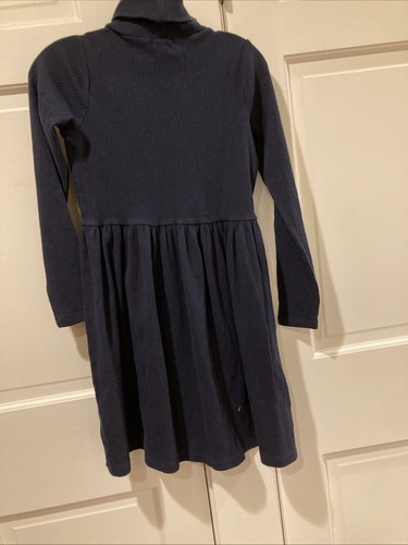 New size 10-12 L Crewcut Navy Blue Dress cotton gathered - Picture 3 of 13