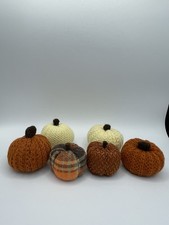 Handmade 4 Mini Crochet Pumpkins 2 Additional Mini Handmade Pumpkins 6 Total