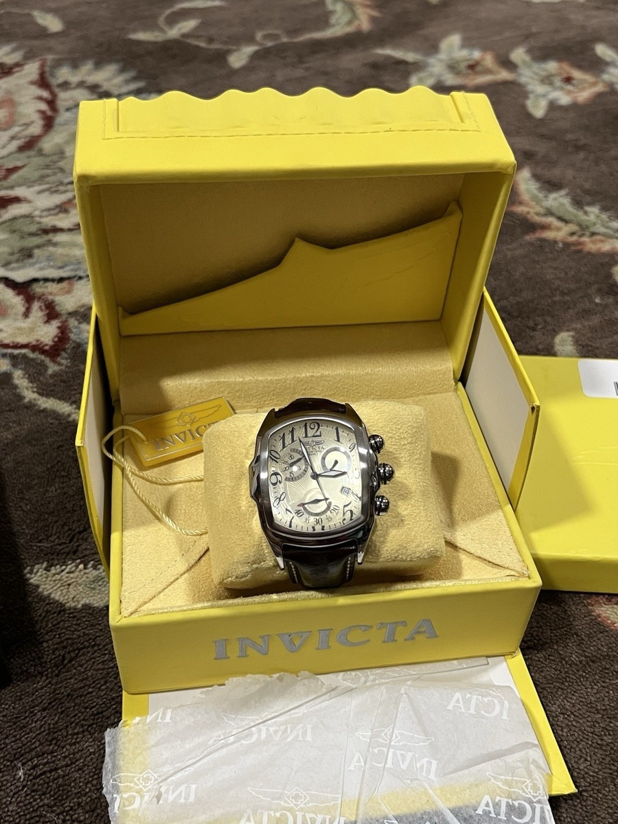 INVICTA LUPAH DRAGON # 2097 SWISS MADE CHRONO MINT 9/10 ALLIGATOR