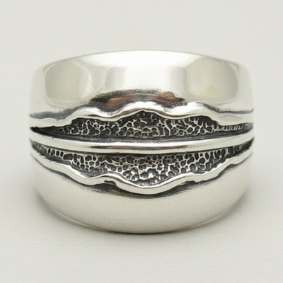 Stylish Sterling Silver Ring Solid Hallmarked 925 Handmade Nickel Free