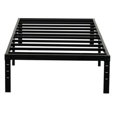 Twin Size Bed Frame 18 inches Tall, 3500lbs Heavy Duty Metal Platform with St...