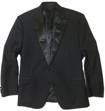 Ralph Lauren Tuxedo Jacket 48R Excellent Condition Peak Lapel Black Blazer