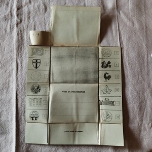 Scheda Elezioni Assemblea Costituente Anno 1946 + Talloncino Voto 