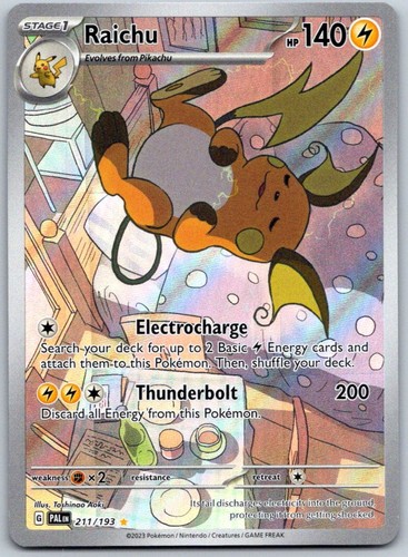 Raichu 211/193 Pokémon Paldea Evolved Illustration Rare Holofoil Near Mint