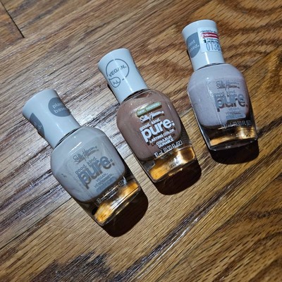 SALLY HANSEN POLISH LOT Coconut Milk 120 Honey Harmony 131 Elderflower Power 170
