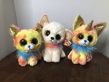 TY Beanie Boos Lot YIPS 6" Plush UniChihuahua, Yips, Chewey Chihuahua