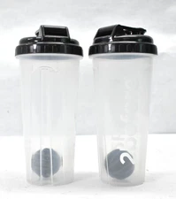 2pc 2Before Shaker Blender Bottle 20 oz 500mL Clear w Shaker Ball Cup Tumbler