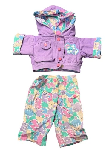 VTG Cabbage Patch Kids Designer Line Purple Hooded Jacket Pants Outfit Toys 90s
