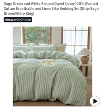 Bestdesil King Washed Cotton Duvet Comforter Cover-3 Piece Set-NEW IN ORIG PKG