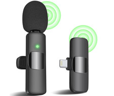 IIQ Wireless Lavalier Microphone for iPhone   Mini Clip-On Lapel Mic for Video