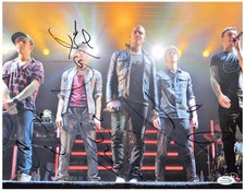 The Wanted Band Signed Autographed 11x14 In Concert Photo