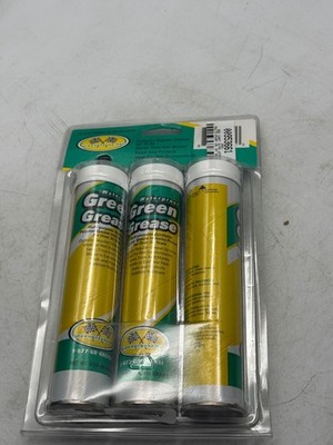 Green Grease Waterproof Multi-Purpose Grease 3PK 3oz Tubes Marine Lawn Equipment