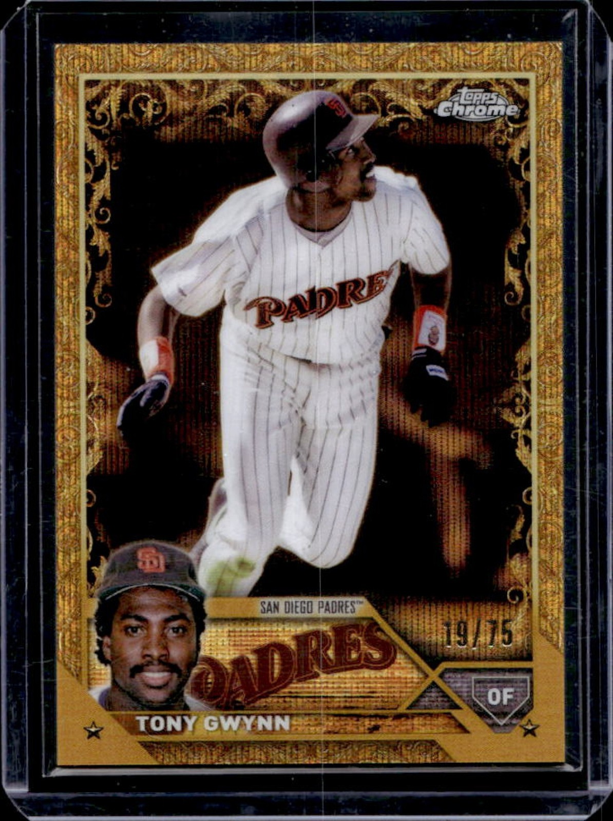 2023 Topps Gilded Collection Tony Gwynn Wave Gold Etch #19/75 Padres