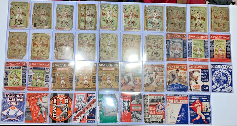 39 Spalding Baseball Guide COVERS in 5" x 7" top loader: 1899, 1903-1941 no 1910 - Image 2 of 4