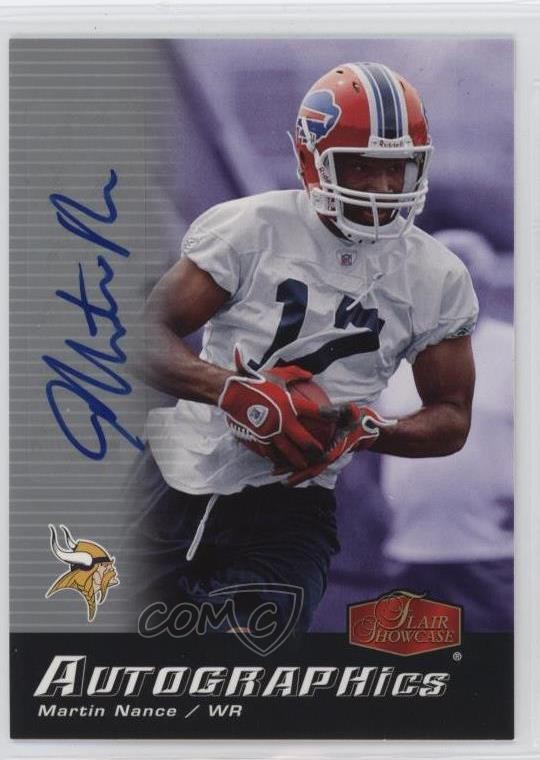 2006 Flair Showcase Autographics Martin Nance #AU-MN Rookie Auto RC 0l1