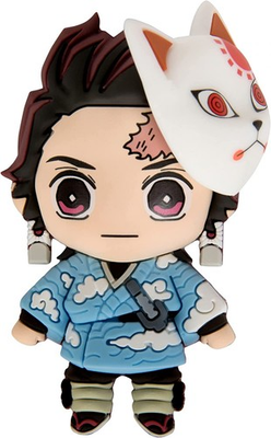 #ad 3D Foam Magnet Demon Slayer Tanjiro Kamado w Mask #2 Chibi PVC Licensed NEW $11.95