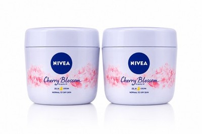 2 NIVEA Cherry Blossom Jojoba Oil, Oil In Cream 13.52 oz/400ml Body Lotion Cream