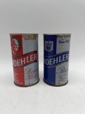 Vintage Beer Cans Koehler Beer Steel Pull Tab Erie Brewing PA