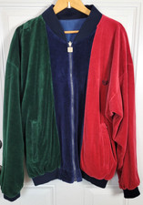 Vintage Givenchy Mens Velour  Silk Reversible Bomber Jacket Size L