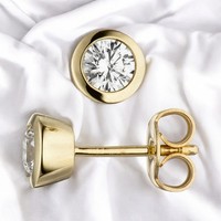 Ohrstecker Rund 333 Gold Gelbgold 2 Zirkonia Ohrringe Goldohrringe