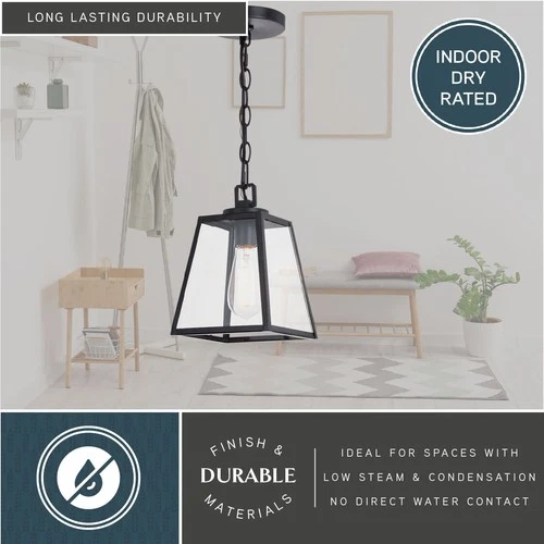 Vaxcel Lighting P0050 Grant 7"W Mini Pendant - Black - Picture 11 of 12