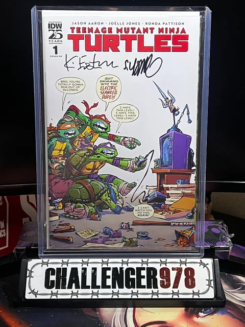 TMNT #1 RE Skottie Young + Eastman DOUBLE SIGNED w/ COA + Toploader