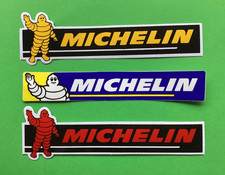 MICHELIN TYRES MOTORSPORT RACING RALLY CAR VINYL DECAL STICKERS X 3 UK SELLER